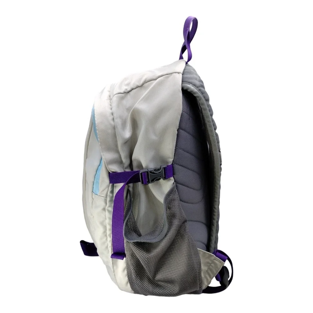 The North Face Wasatch Backpack Light Gray Purple Large Pockets Adjustable Strap
